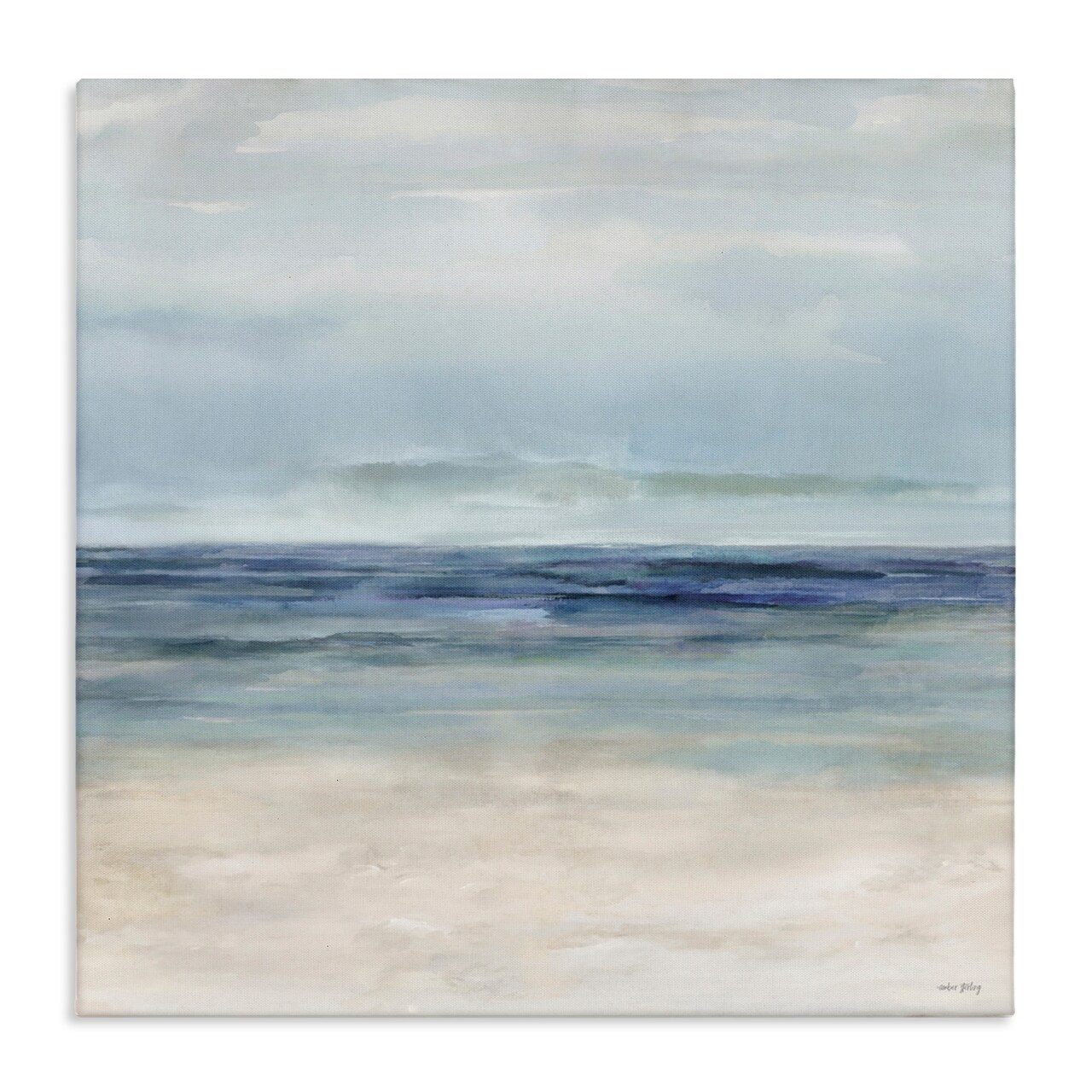 Stupell Industries Soft Aqua Coastline Canvas, design by Amber Sterling